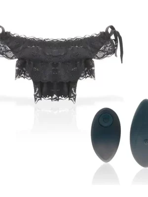 Cueca com Vibração Zara Black&Silver