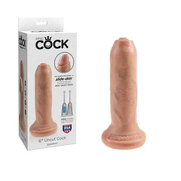 Dildo 6" King Cock Uncut 15 cm Natural