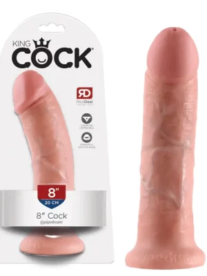 Dildo 8" King Cock 20 cm Pele Clara