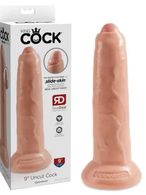 Dildo 9" King Cock Uncut 23 cm Natural