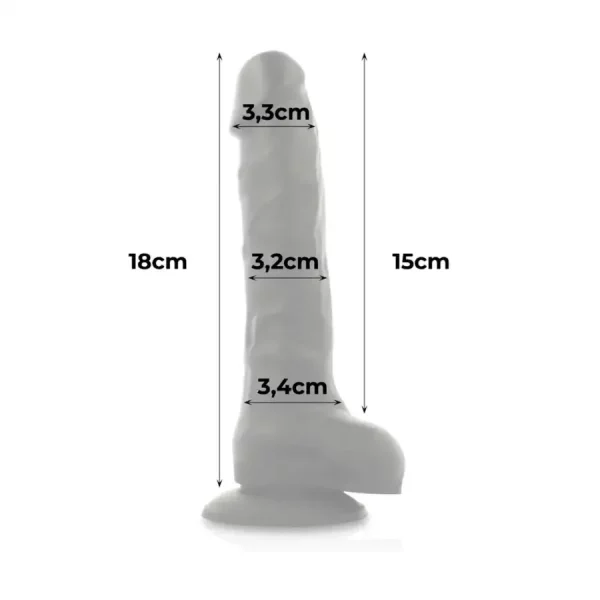 Dildo Cock Miller 18 Cm Preto