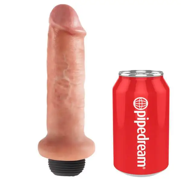 Dildo com Ejaculação 6" King Cock Natural 17,8x4,6cm