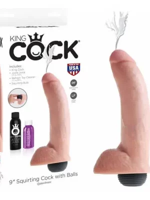 Dildo com Ejaculação 9" King Cock