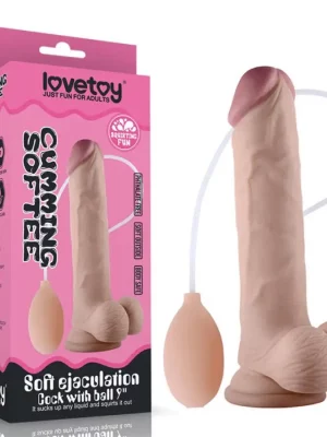 Dildo com Ejaculação Cumming Softee 19 cm.