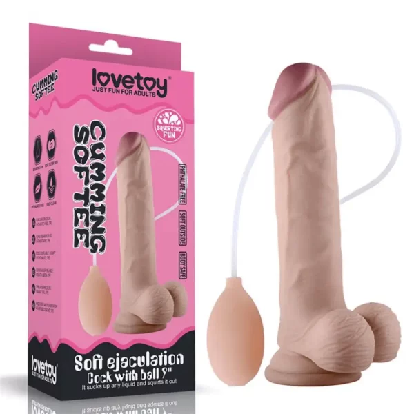 Dildo com Ejaculação Cumming Softee 19 cm.