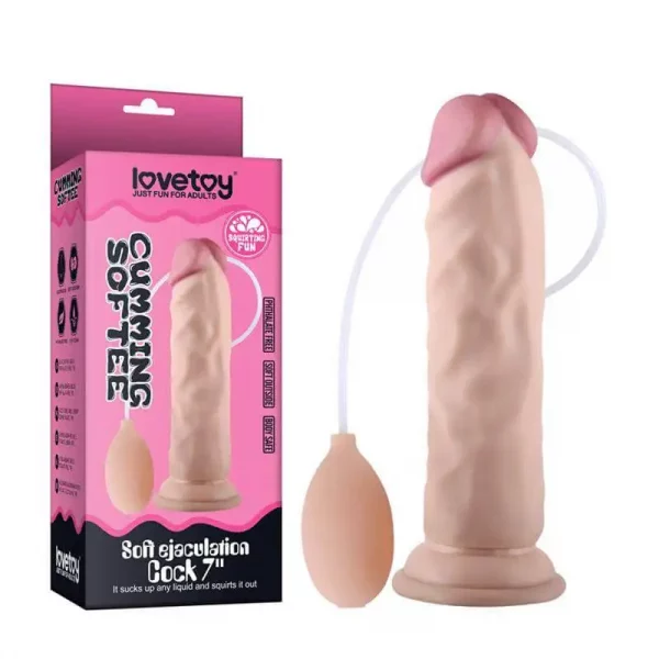 Dildo com Ejaculação Lovetoy Cumming Softee