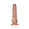 Dildo Curved com Testículos 6"/15,5 cm Mulato