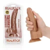 Dildo Curved com Testículos 7"/18 cm Mulato