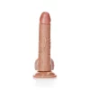 Dildo Curved com Testículos 7"/18 cm Mulato