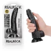 Dildo Curved com Testículos 7"/18 cm Preto