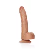 Dildo Curved com Testículos 8"/20,5 cm Mulato