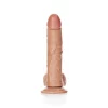 Dildo Curved com Testículos 8"/20,5 cm Mulato