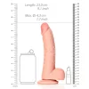 Dildo Curved com Testículos 8"/20,5 cm Pele Clara