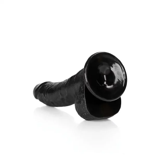 Dildo Curved com Testículos 8"/20,5 cm Preto