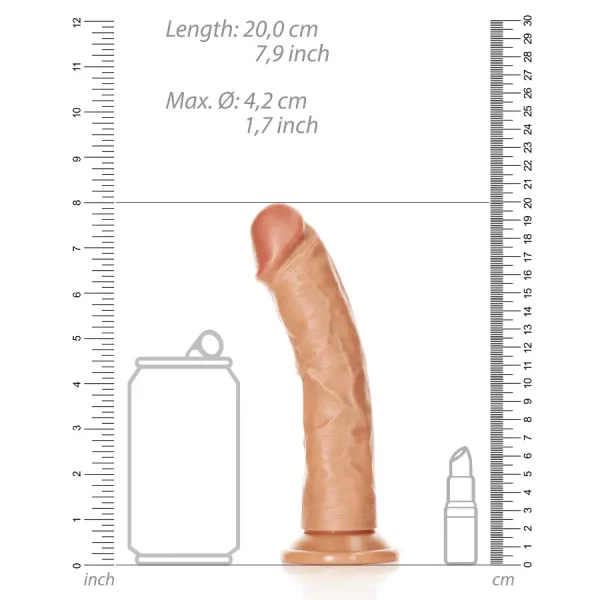Dildo Curved sem Testículos 7"/18 cm Mulato