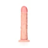 Dildo Curved sem Testículos 7"/18 cm Pele Clara