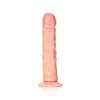 Dildo Curved sem Testículos 8"/20,5 cm Pele Clara