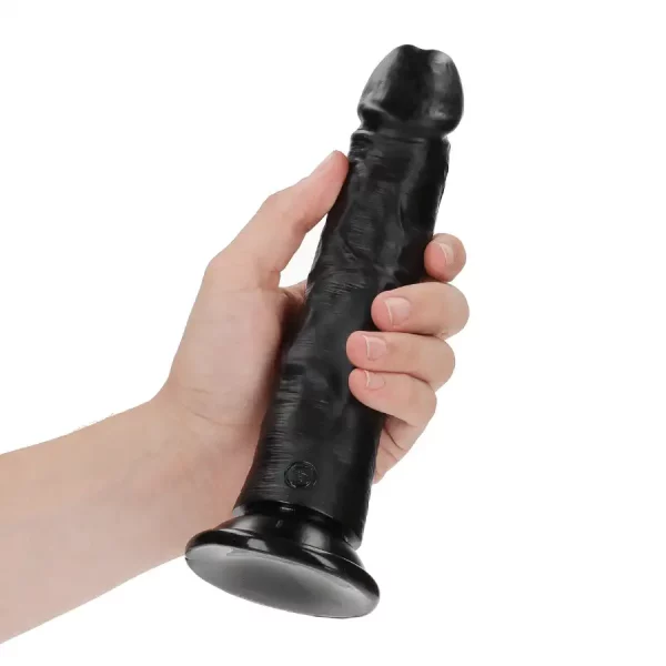Dildo Curved sem Testículos 8"/20,5 cm Preto