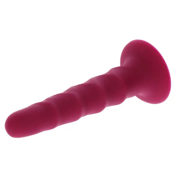 Dildo Discreto com Ventosa Ribbed Dong 17,2 cm Fúcsia