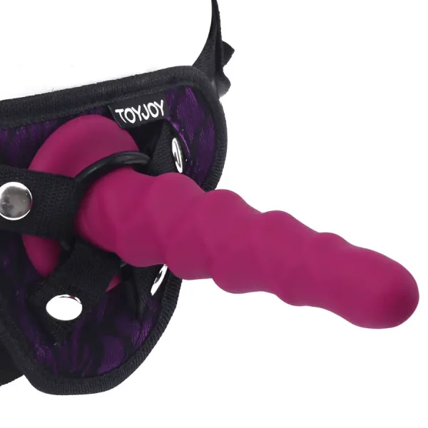 Dildo Discreto com Ventosa Ribbed Dong 17,2 cm Fúcsia