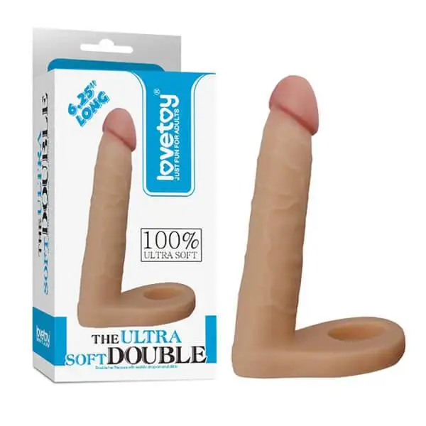 Dildo Dupla Penetração Ultra Soft Double Lovetoy 6.25"