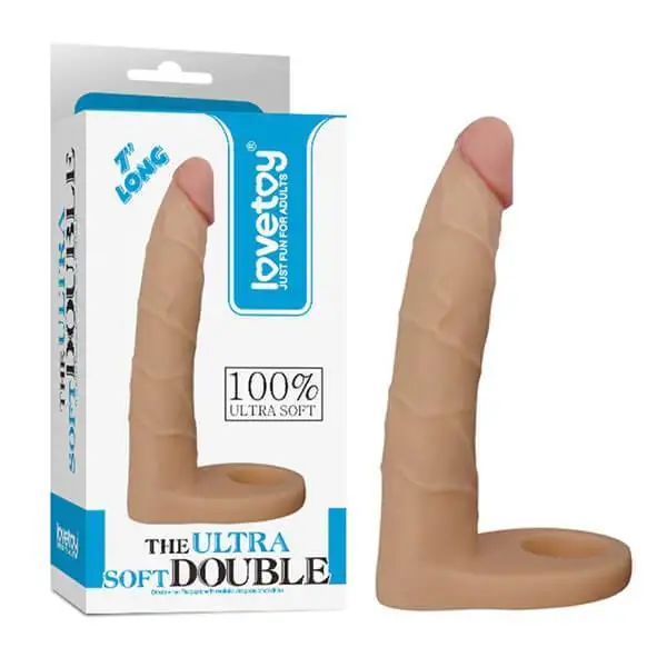 Dildo Dupla Penetração Ultra Soft Double Lovetoy 7"