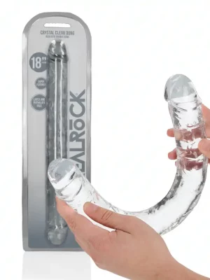 Dildo Duplo Transparente 45 cm