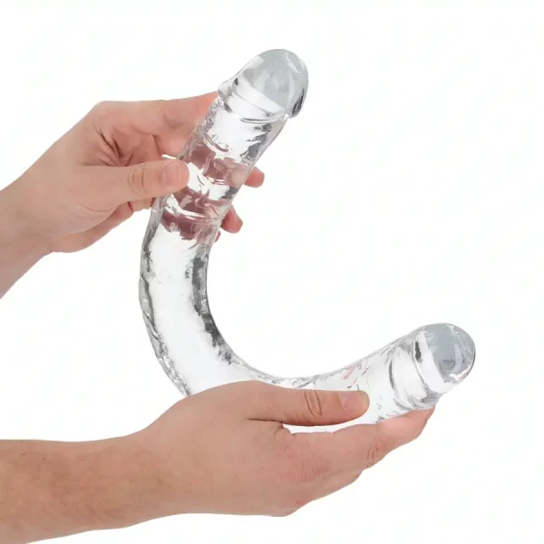 Dildo Duplo Transparente 45 cm