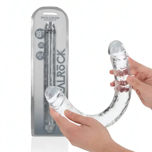 Dildo Duplo Transparente 45 cm