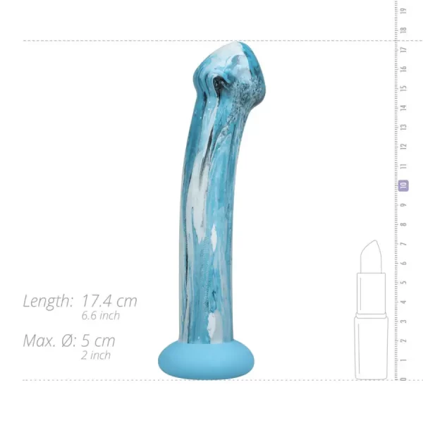 Dildo em Vidro Ocean Ripple