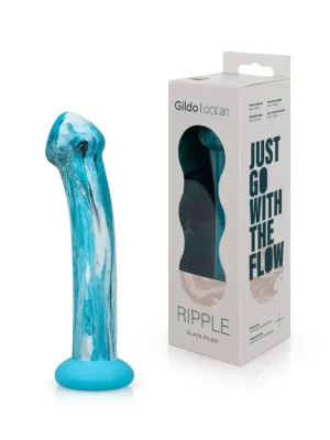 Dildo em Vidro Ocean Ripple