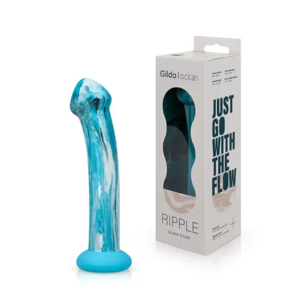 Dildo em Vidro Ocean Ripple