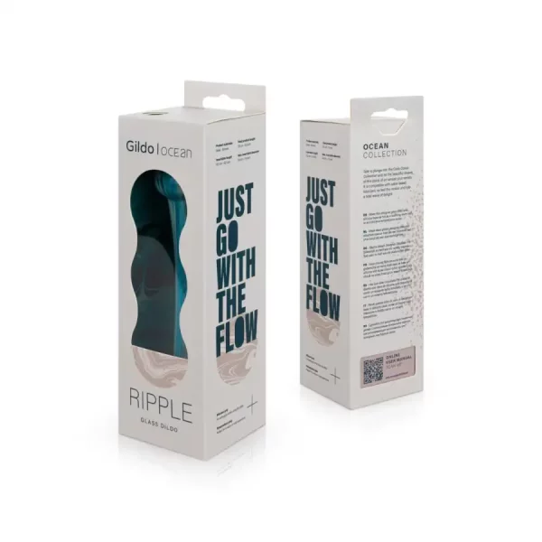 Dildo em Vidro Ocean Ripple