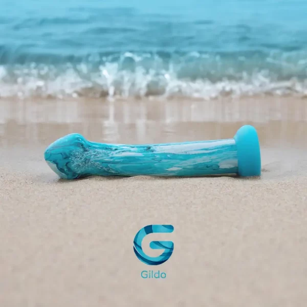 Dildo em Vidro Ocean Ripple