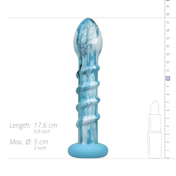 Dildo em Vidro Ocean Wave