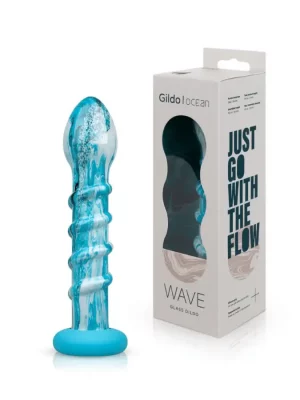 Dildo em Vidro Ocean Wave
