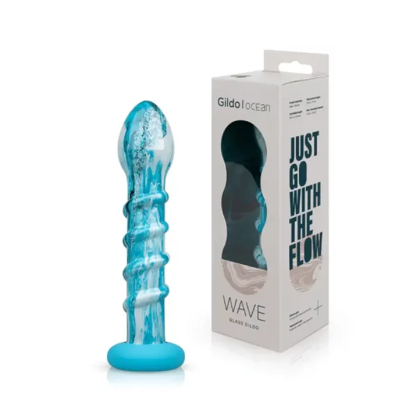Dildo em Vidro Ocean Wave