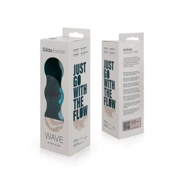 Dildo em Vidro Ocean Wave