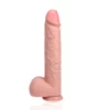 Dildo Extra Longo 38 cm com Testículos Pele Clara