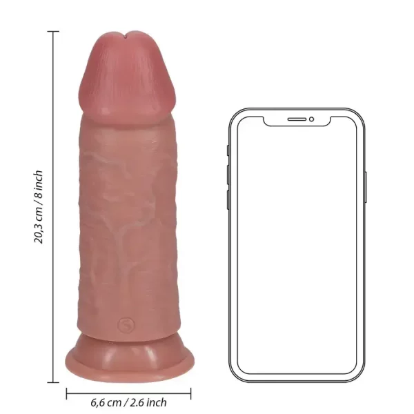 Dildo Extra Thick sem Testículos 8"/20,3 cm Pele Clara