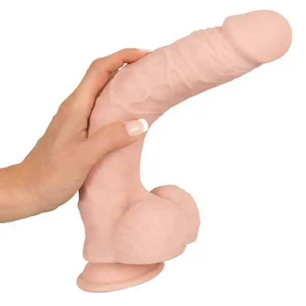 Dildo Flexível Nature Skin Bendable Grande 29 cm Natural