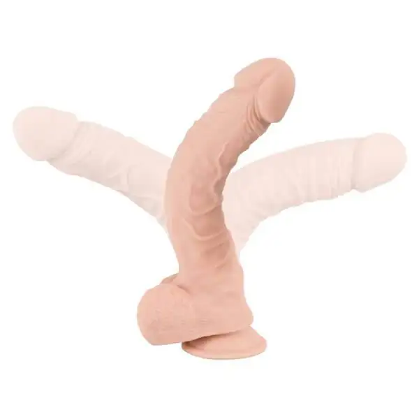 Dildo Flexível Nature Skin Bendable Grande 29 cm Natural