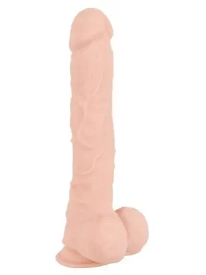 Dildo Flexível Nature Skin Bendable Grande 29 cm Natural