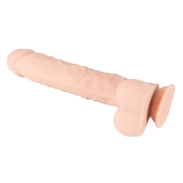 Dildo Flexível Nature Skin Bendable Grande 29 cm Natural