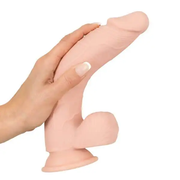 Dildo Flexível Nature Skin Bendable Médio 23 cm Natural