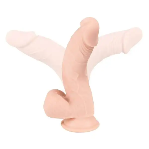Dildo Flexível Nature Skin Bendable Médio 23 cm Natural