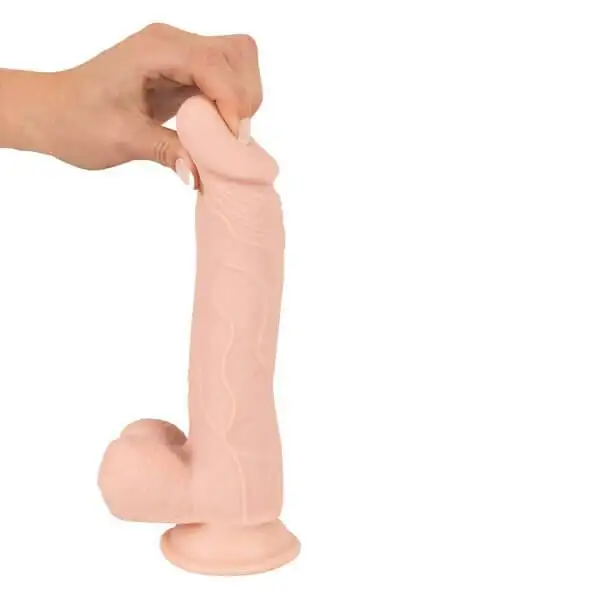 Dildo Flexível Nature Skin Bendable Médio 23 cm Natural
