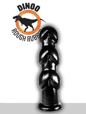 Dildo Gaston Dinoo Rough Rubber Preto