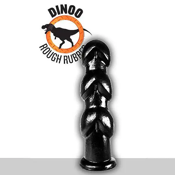 Dildo Gaston Dinoo Rough Rubber Preto
