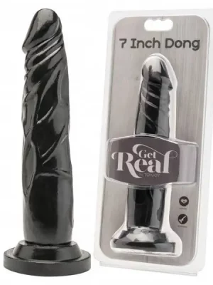 Dildo Get Real by ToyJoy 7 Inch Dong Preto 18x3,5cm